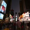 Times Square at night.